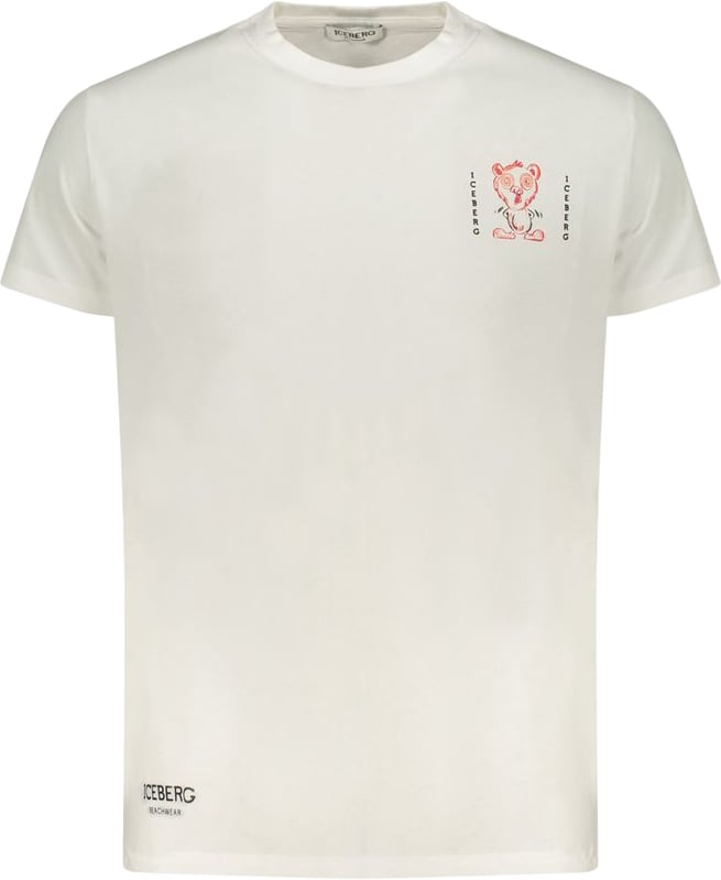 Iceberg Bianco Cotton Men T-Shirt Wit