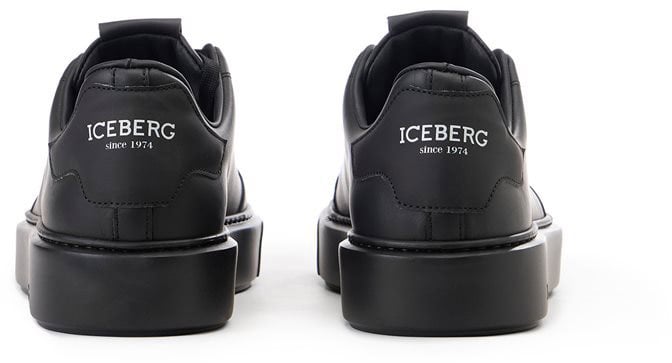 Iceberg Iceberg low-top black sneakers with XL sole Zwart