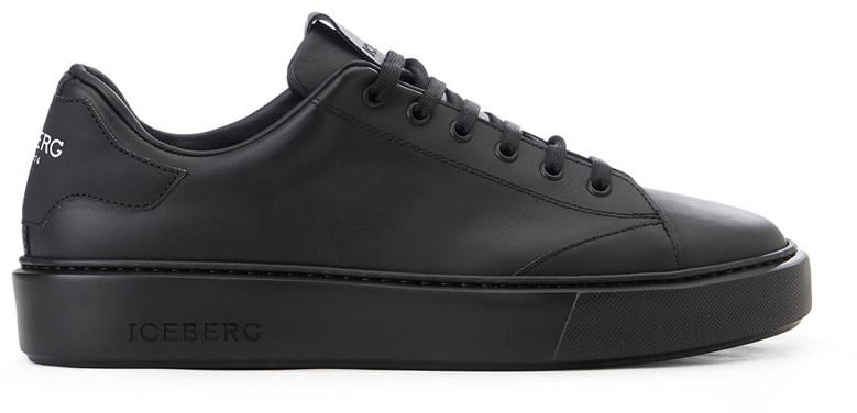Iceberg Iceberg low-top black sneakers with XL sole Zwart