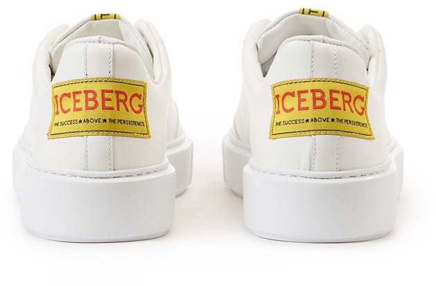 Iceberg White low-top sneakers with XL sole Wit