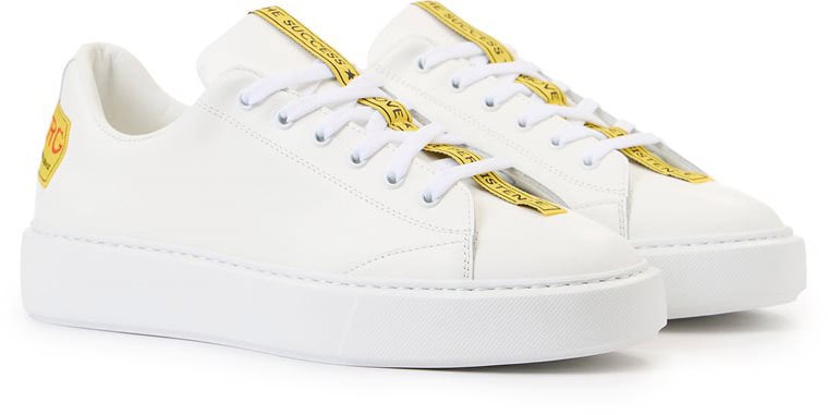 Iceberg White low-top sneakers with XL sole Wit