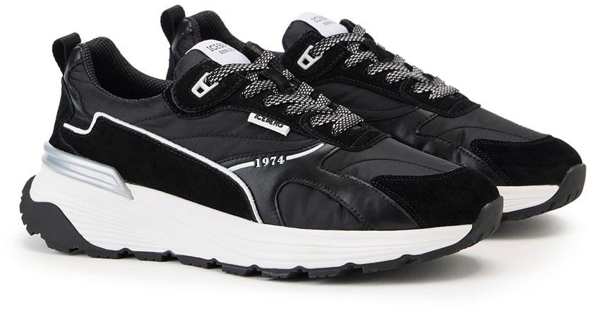 Iceberg Black and white running sneakers Zwart