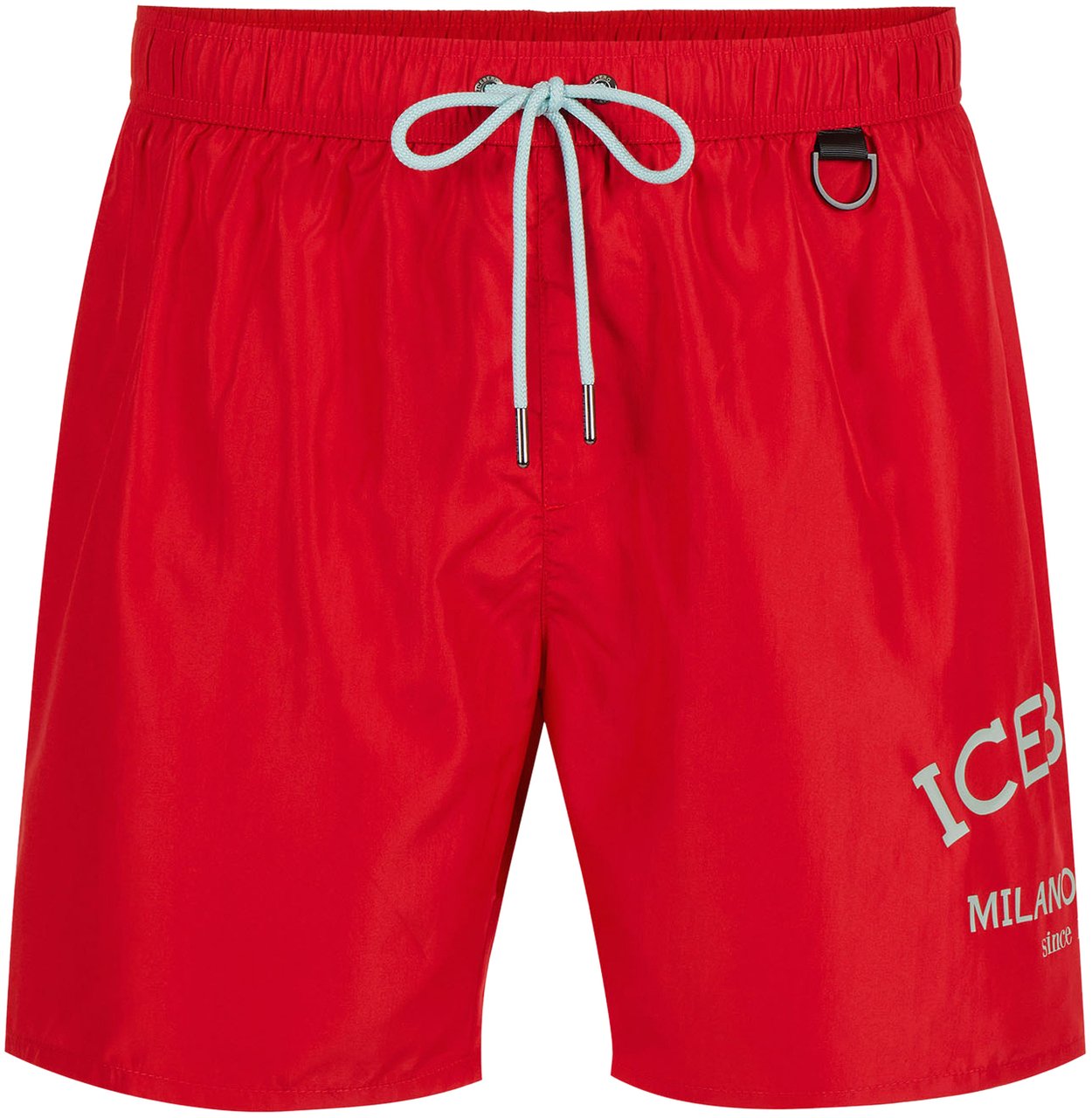 Iceberg Red swim trunks with drawstring and contrasting Iceberg logo on the leg Rood