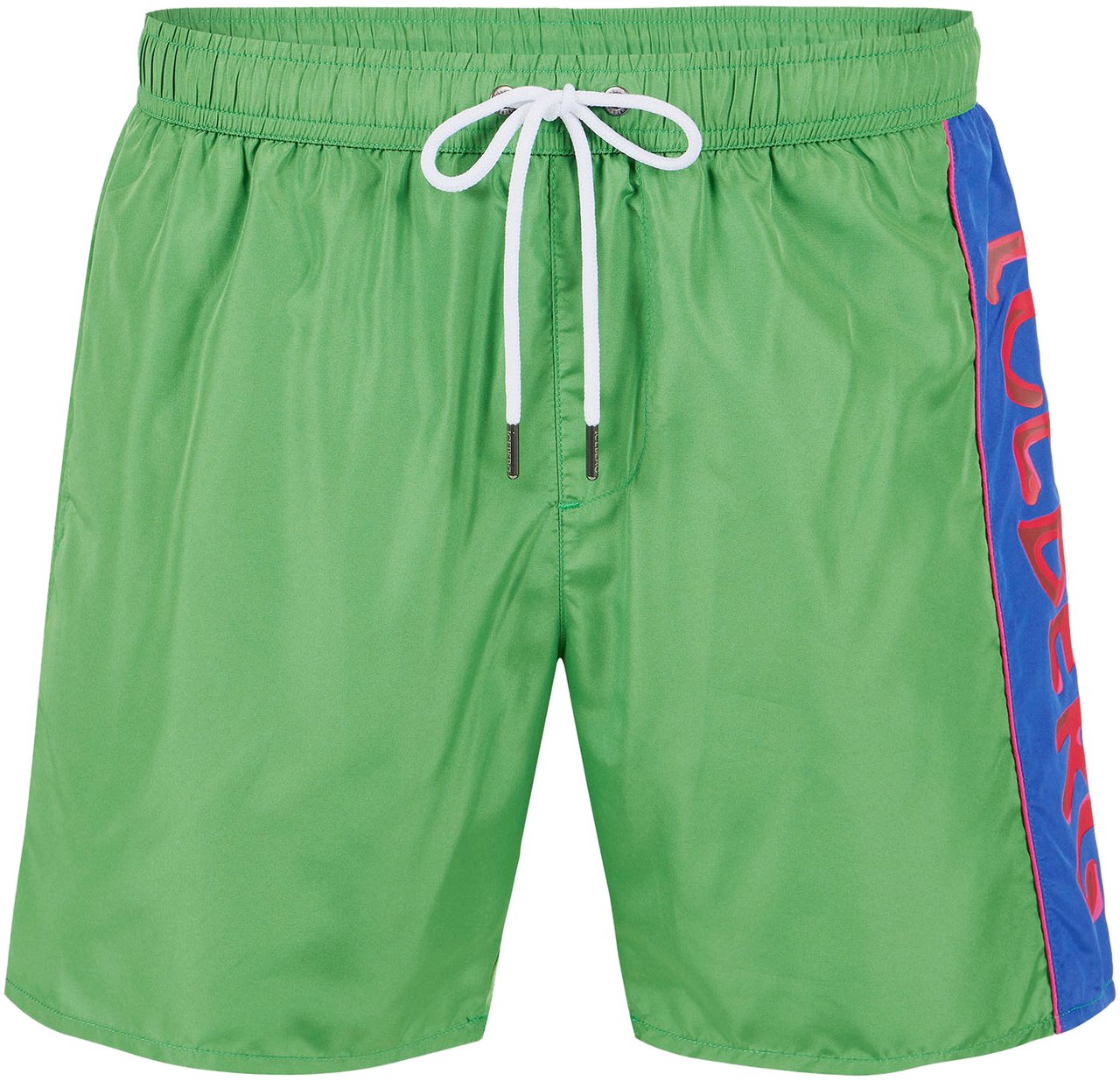 Iceberg Emerald Green Swim Trunks with Drawstring and Contrasting Band on the Left Side Groen