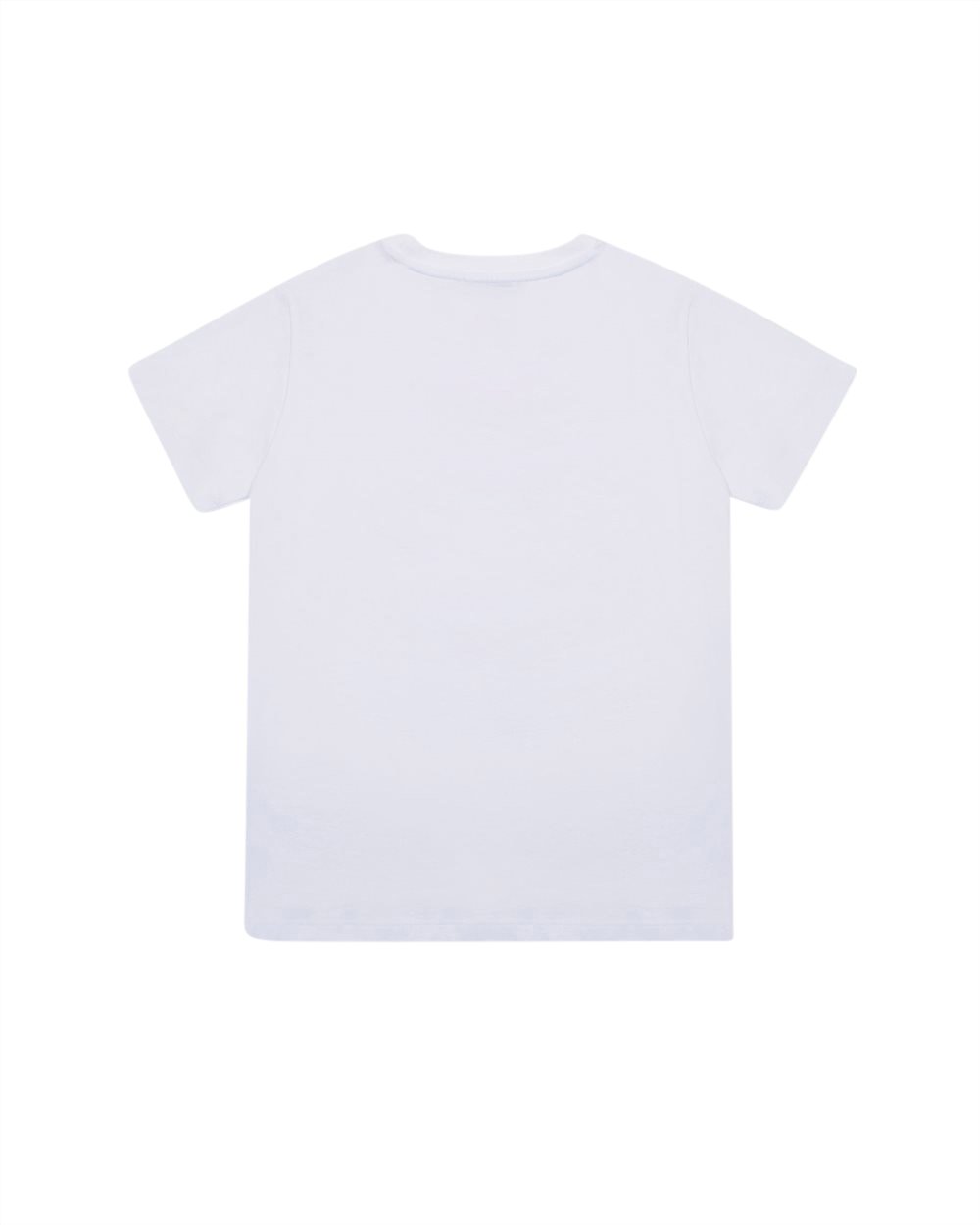 Iceberg KIDS - White cotton crew neck T-shirt with Bear and Iceberg logo Wit