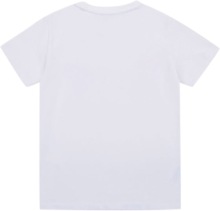 Iceberg KIDS - White crew neck cotton T-shirt with Iceberg logo on the front in contrast Wit