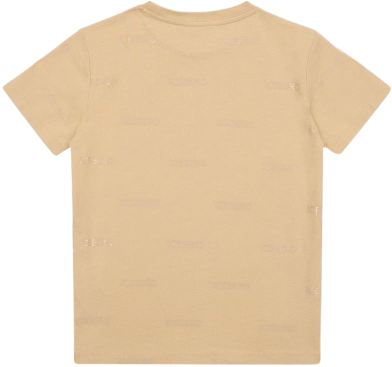 Iceberg KIDS - Classic Short Sleeve rope colored Cotton T-Shirt Bruin