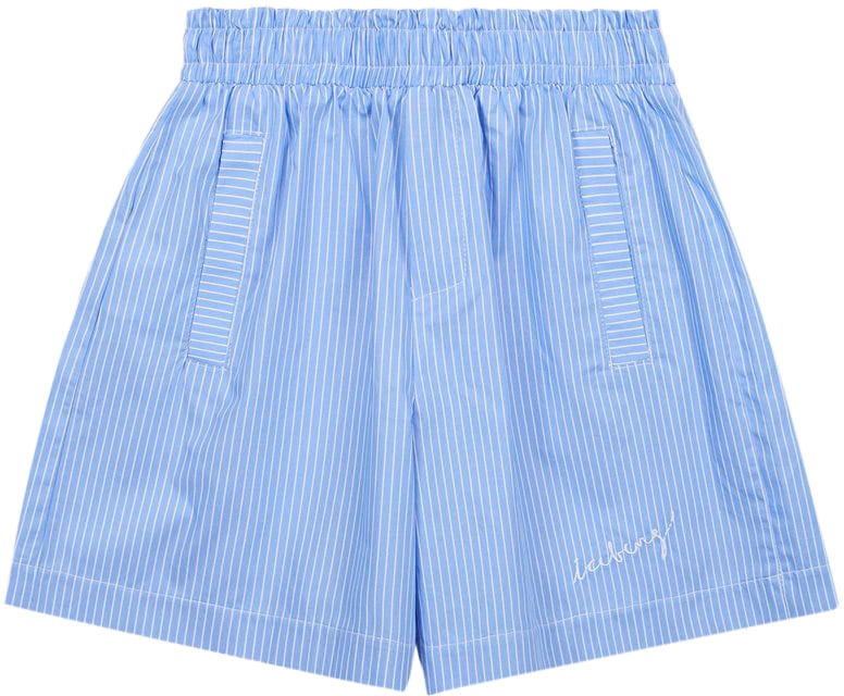 Iceberg KIDS - Light blue wide leg bermuda shorts with elastic waist Blauw