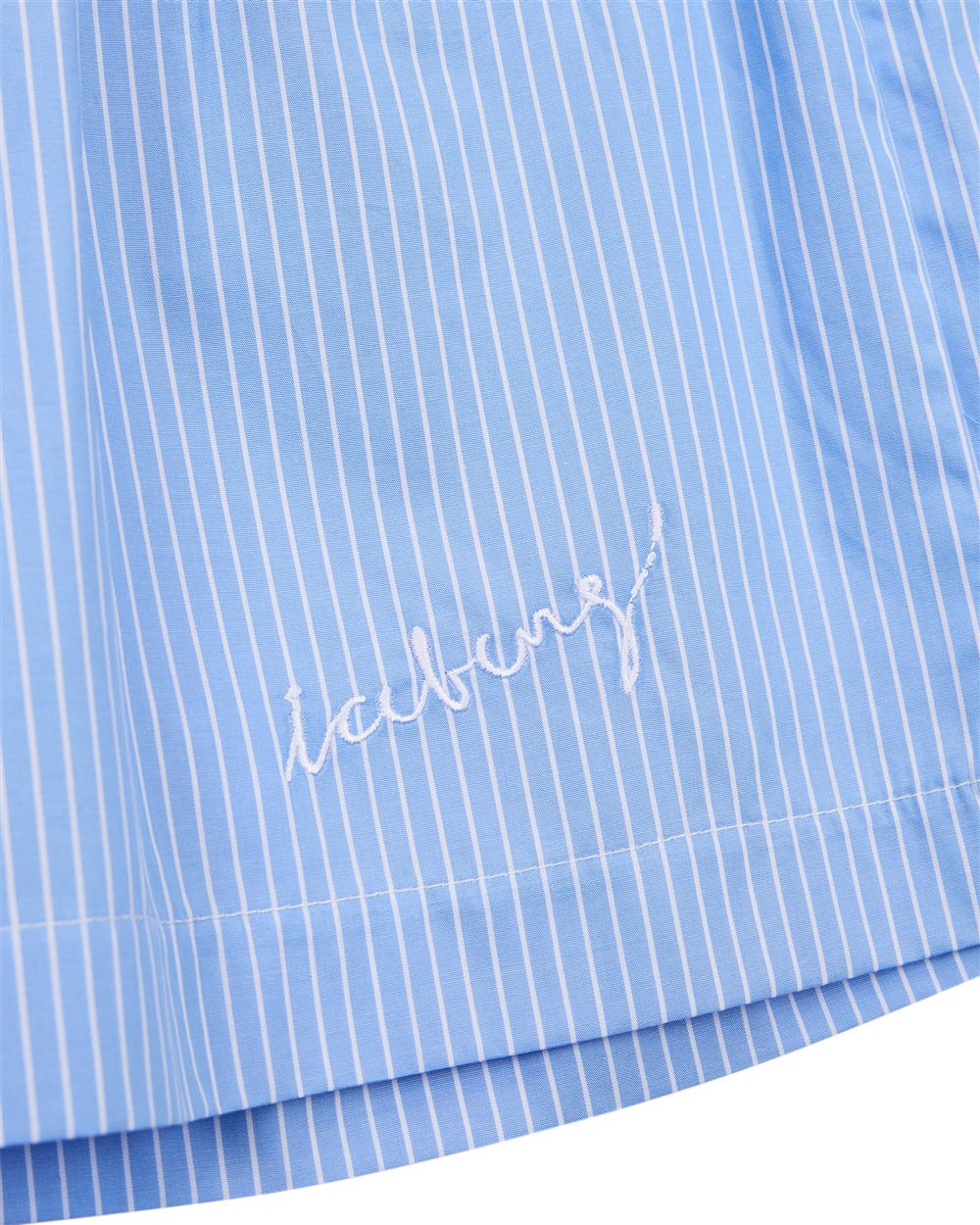Iceberg KIDS - Light blue wide leg bermuda shorts with elastic waist Blauw