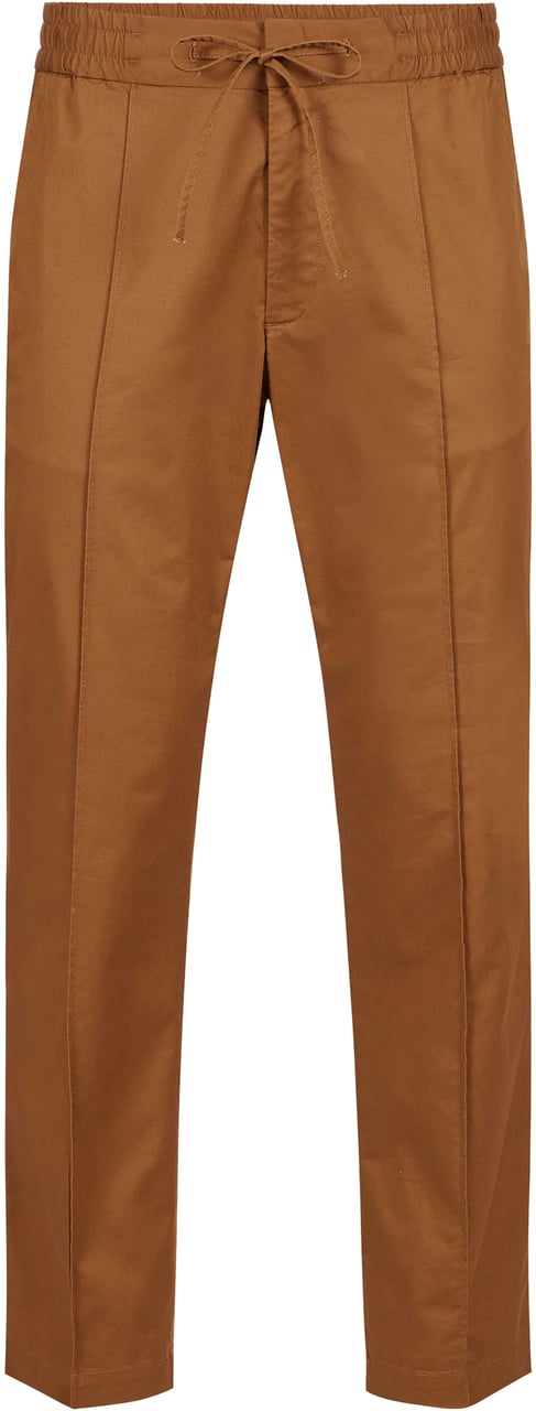 Iceberg Burnt brown jogging fit trousers in stretch cotton gabardine Bruin