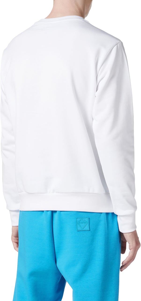 Iceberg Optical white crewneck sweatshirt with classic regular fit and Bear print Wit