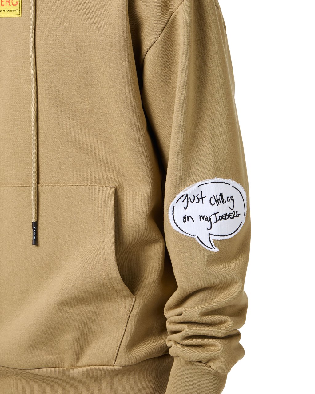 Iceberg Regular fit mu-colored hoodie with Looney Tunes print and logo label Beige