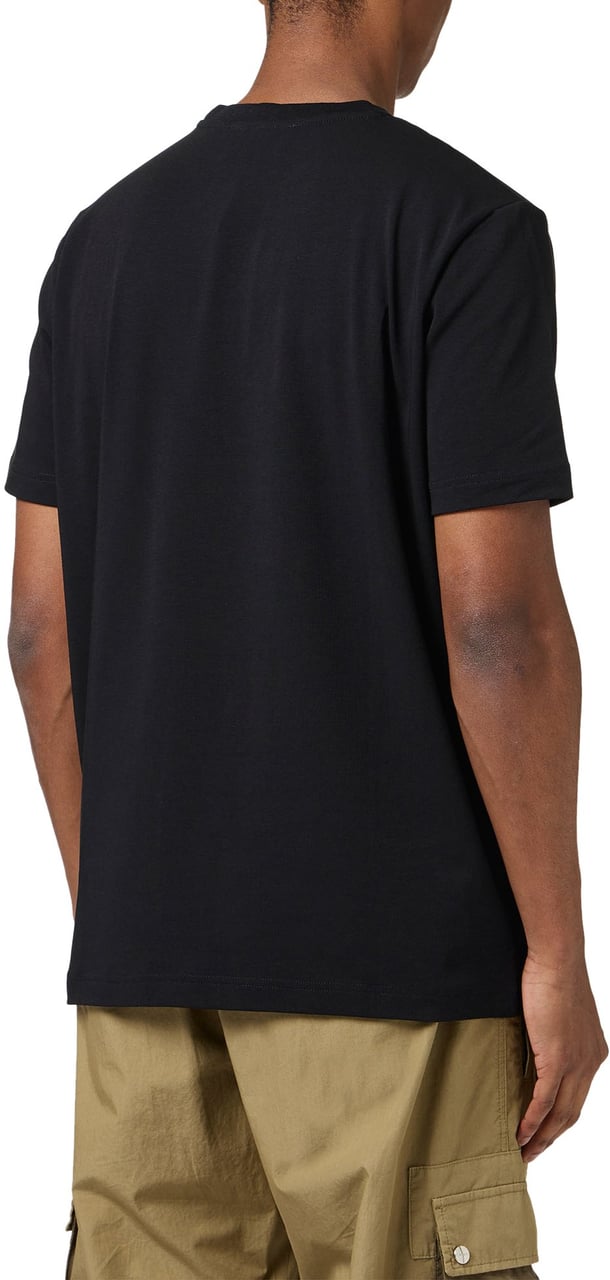 Iceberg Black sustainable stretch cotton T-shirt with Spongebob print Zwart