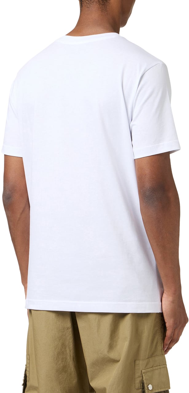 Iceberg White slim fit cotton T-shirt with Bear print Wit