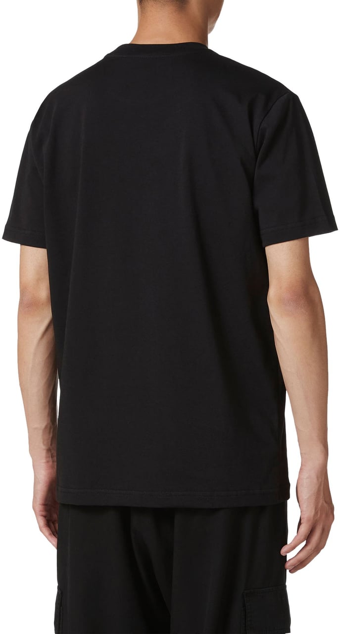 Iceberg Black slim fit cotton T-shirt with Bear print Zwart