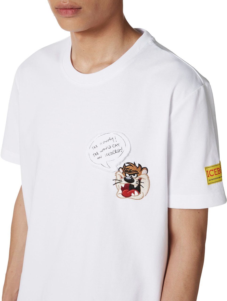 Iceberg Classic regular fit white T-shirt in cotton jersey Wit