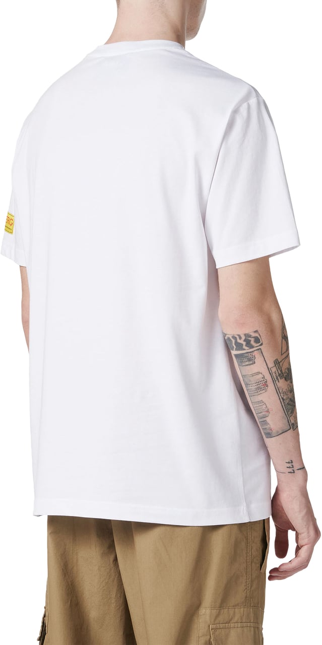 Iceberg White regular fit cotton jersey T-shirt with Iceberg logo Wit