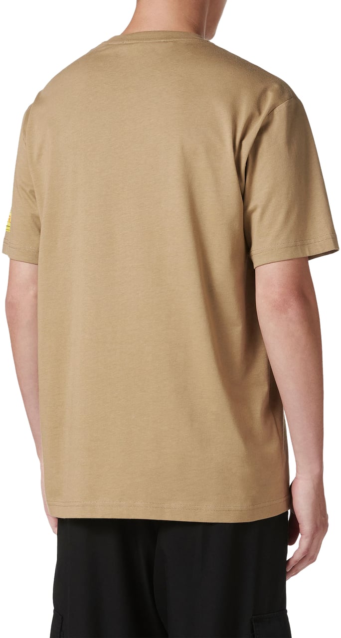 Iceberg Mud colored regular fit cotton jersey T-shirt with Iceberg logo Beige