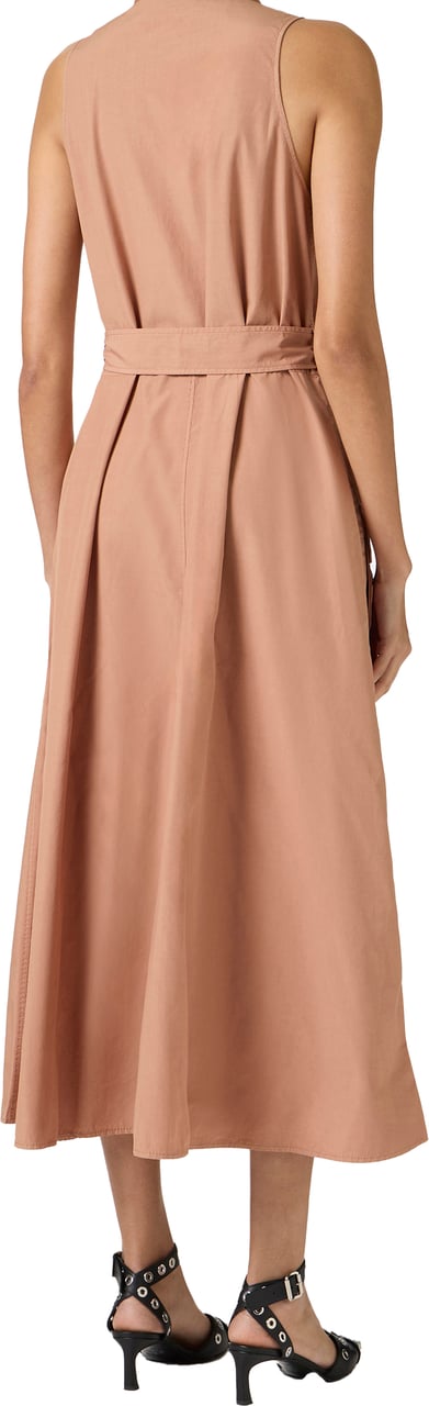Iceberg Relaxed fit dress in terracotta with detachable belt in parachute canvas Bruin