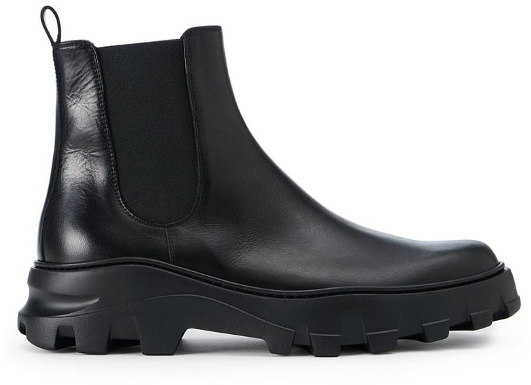 Iceberg Black calfskin ankle boots with chunky sole by Iceberg Zwart