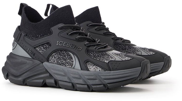Iceberg Black ICB ONE Sneakers Zwart