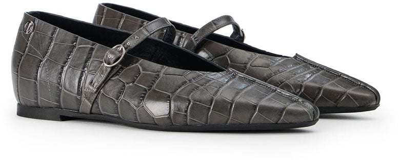 Iceberg Black Iceberg Ballet Flat with Instep Strap Zwart