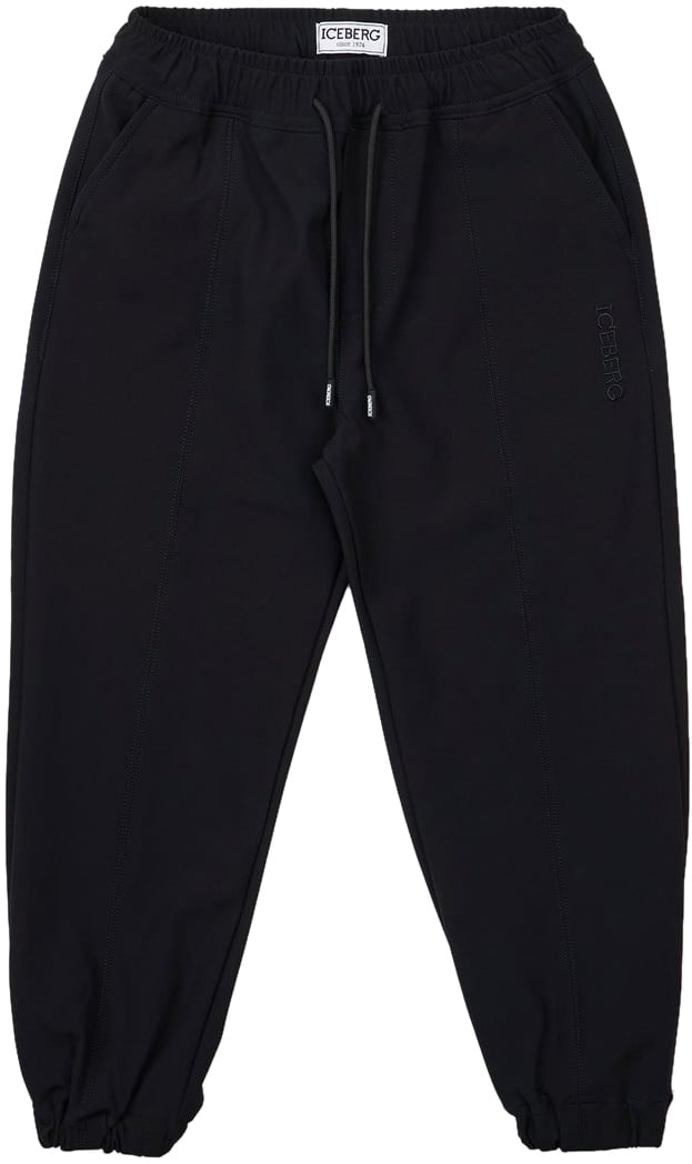 Iceberg KIDS - Black fabric joggers Zwart