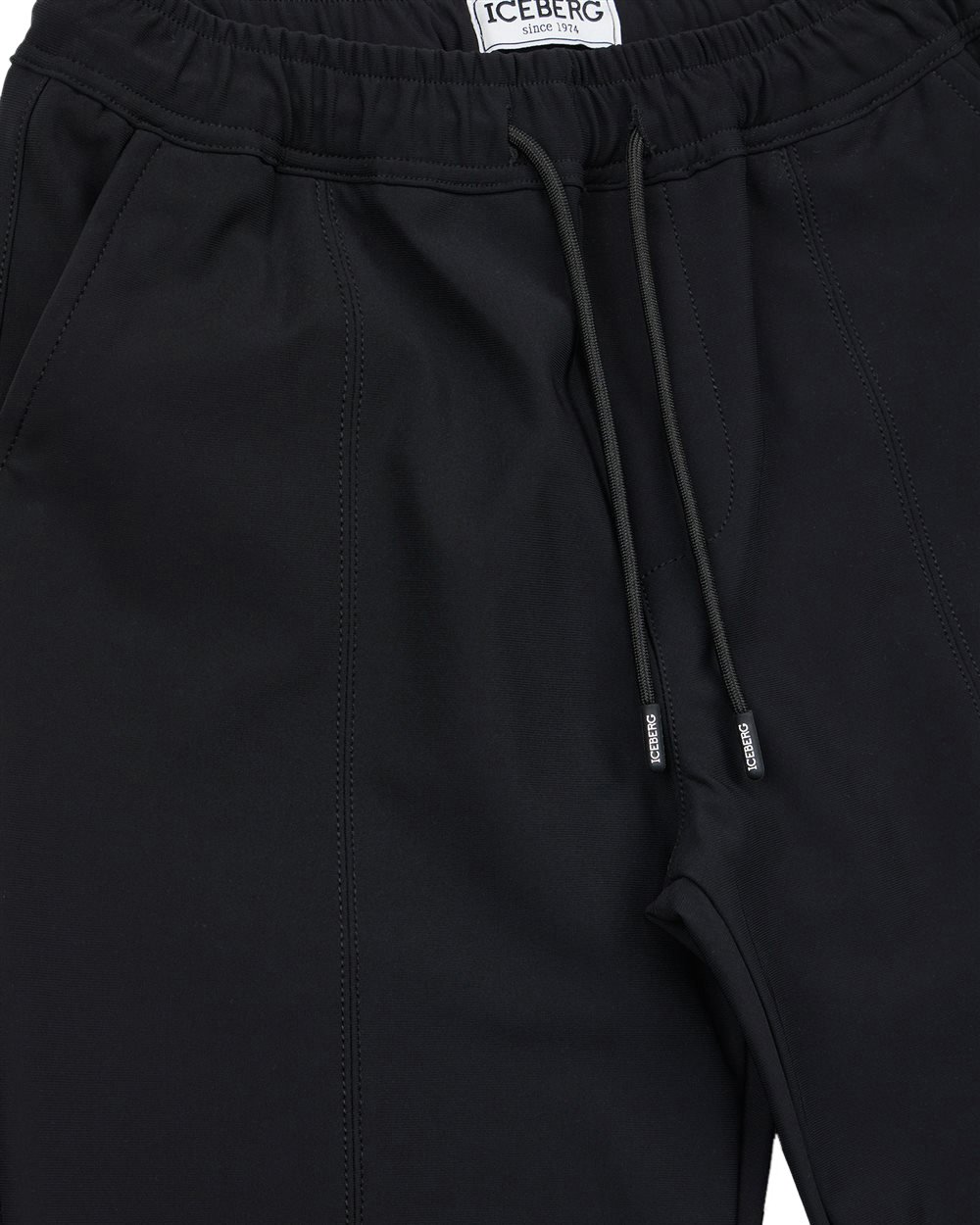 Iceberg KIDS - Black fabric joggers Zwart