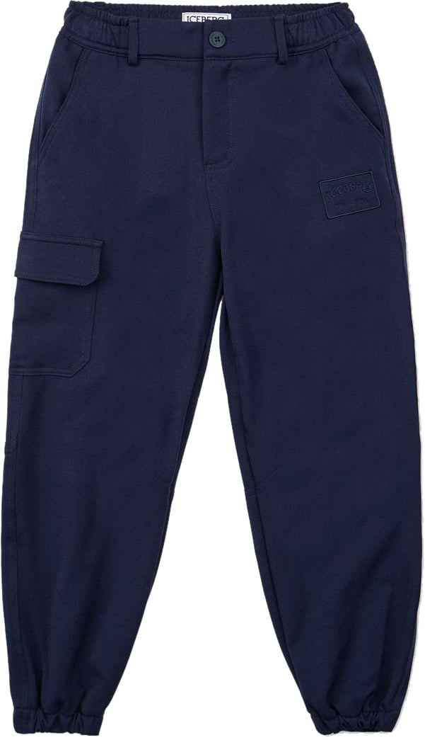 Iceberg KIDS - Blue fabric joggers Blauw