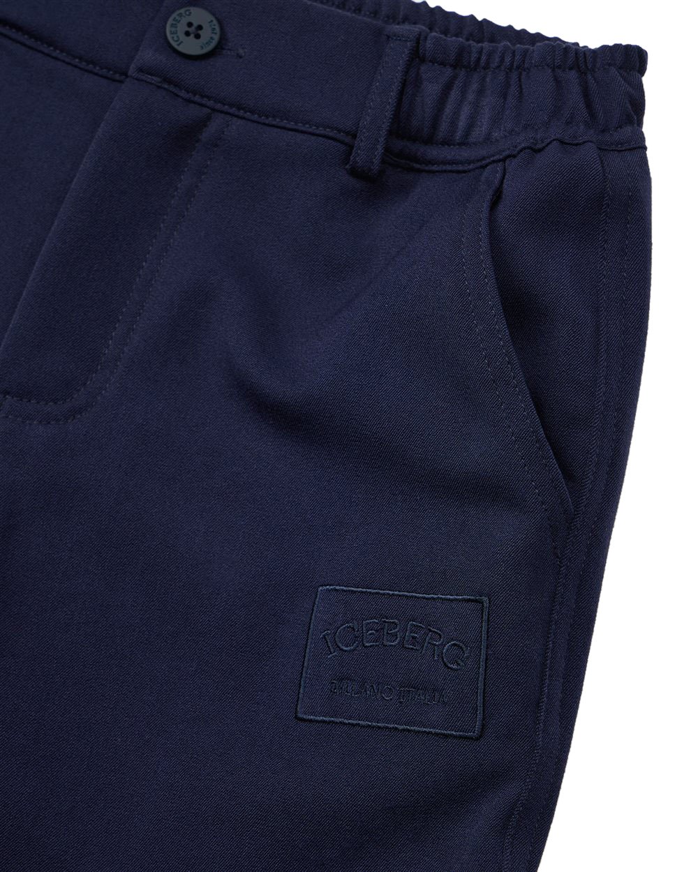 Iceberg KIDS - Blue fabric joggers Blauw