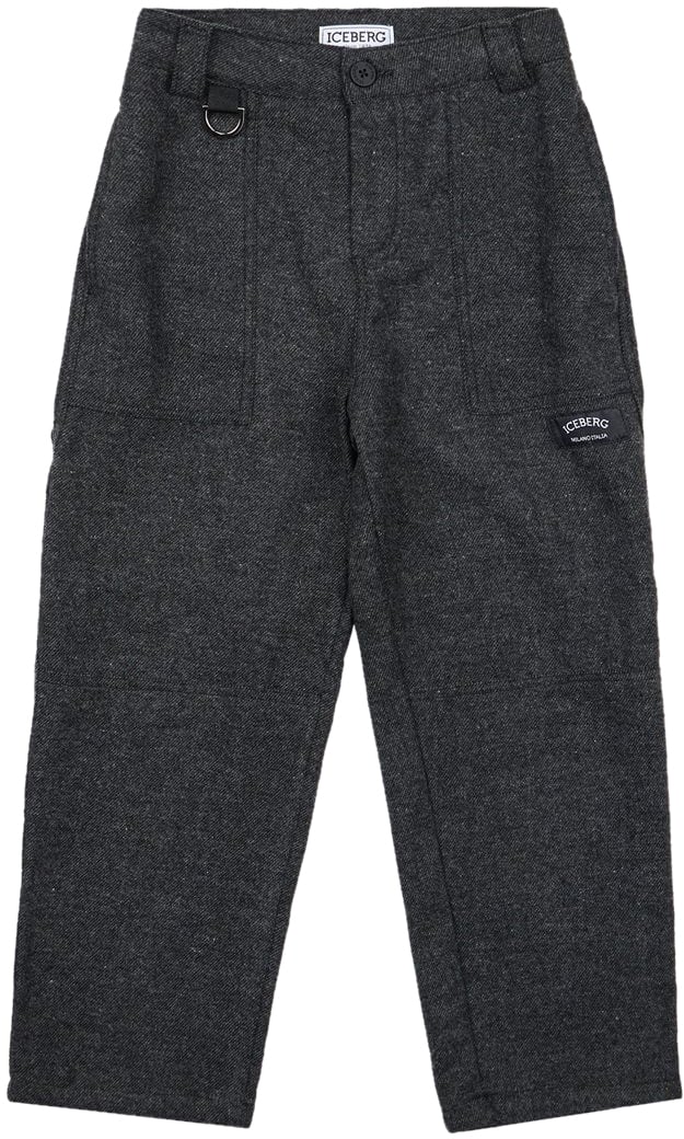 Iceberg KIDS - Gray cargo pants in urban technical fabric Grijs
