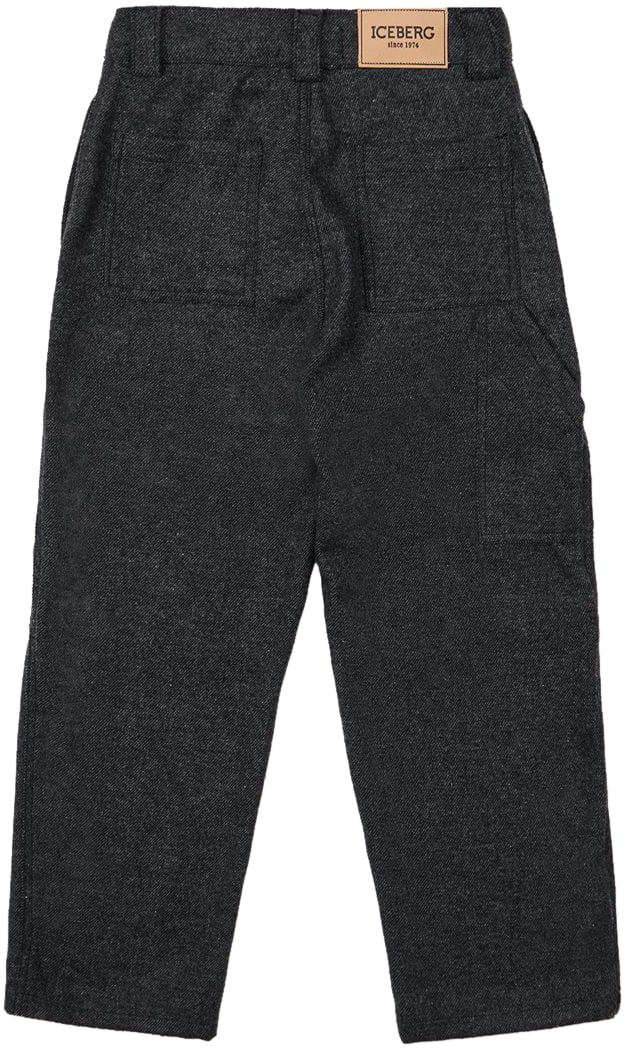 Iceberg KIDS - Gray cargo pants in urban technical fabric Grijs