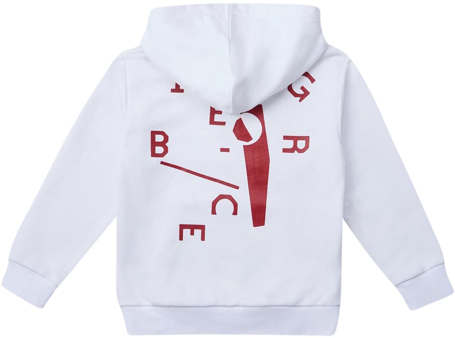 Iceberg KIDS - White hoodie with red corporate logo Wit