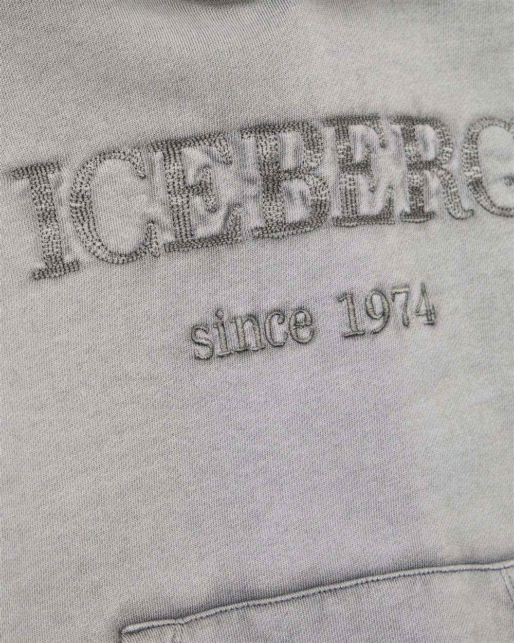 Iceberg KIDS - Charcoal gray sweatshirt with tone-on-tone logo Grijs