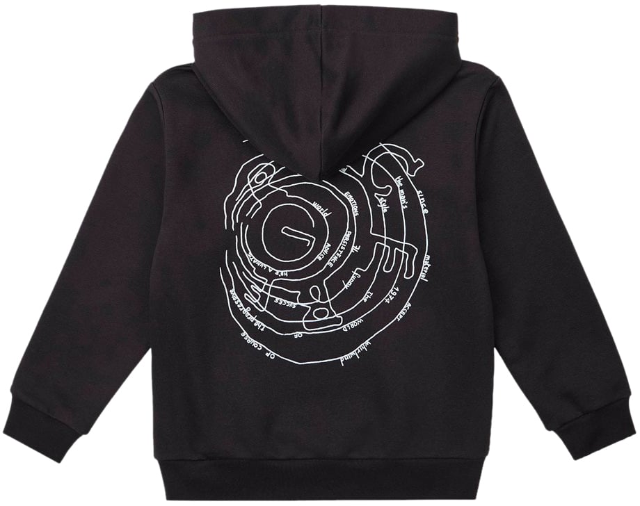 Iceberg KIDS - Black hoodie with yellow tag Zwart