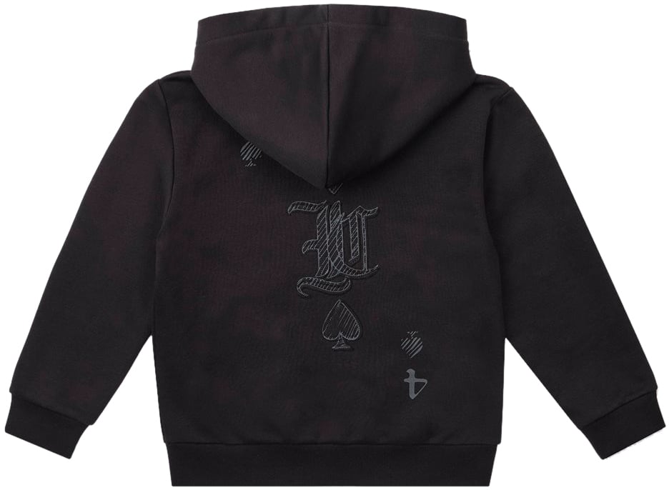 Iceberg KIDS - Black zip-up hoodie with rubber print Zwart