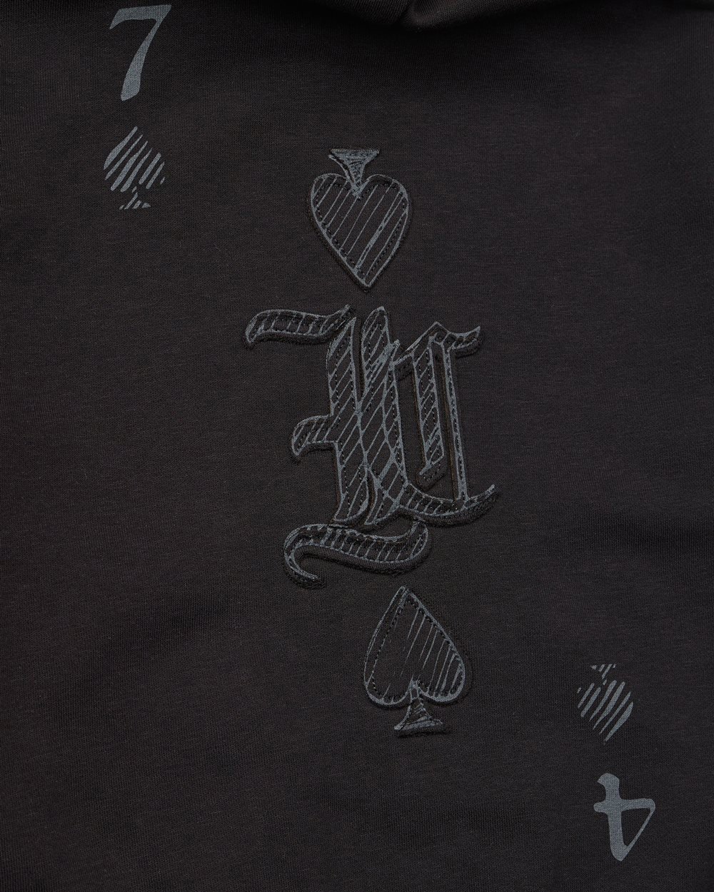 Iceberg KIDS - Black zip-up hoodie with rubber print Zwart