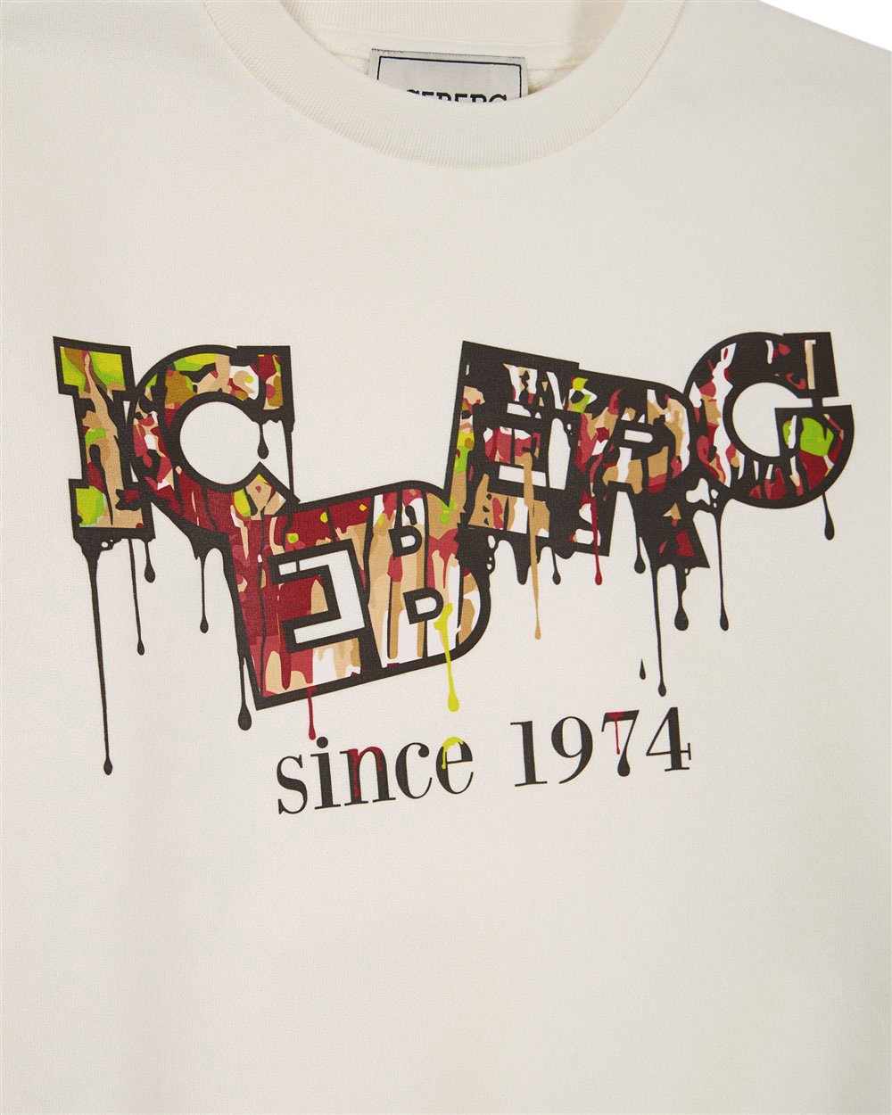 Iceberg KIDS - Iceberg Vanilla Crewneck Sweatshirt with Pop Logo Wit
