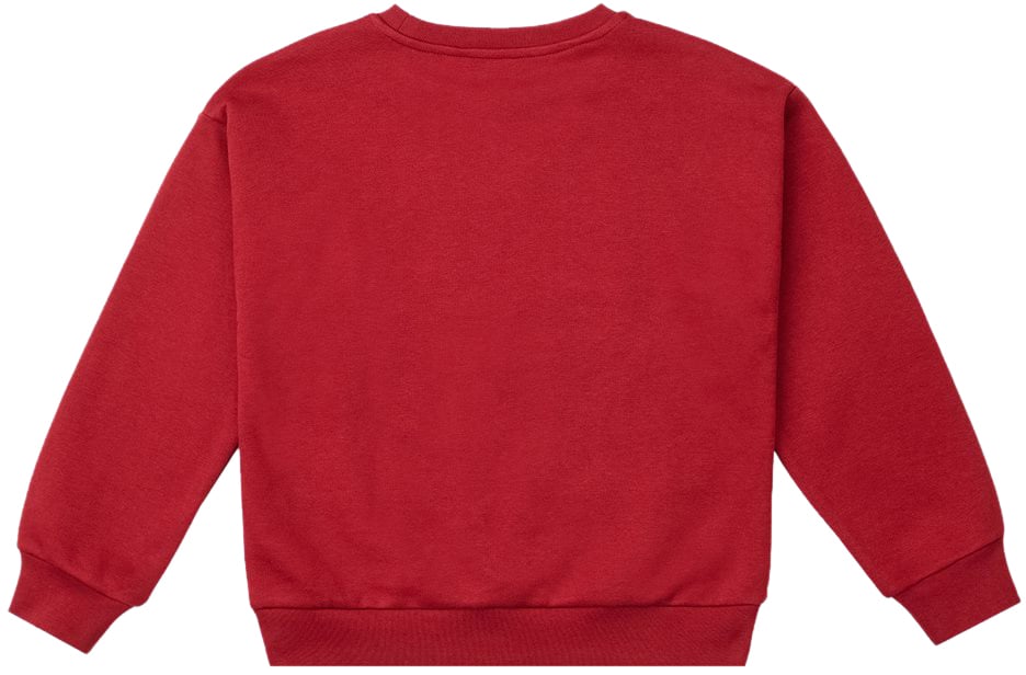 Iceberg KIDS - Red crewneck sweatshirt with tone-on-tone logo Rood
