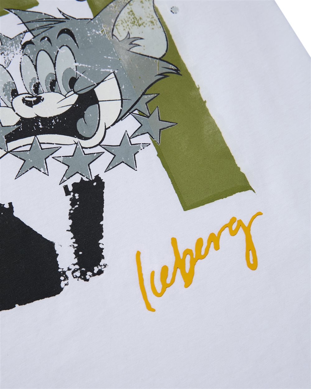 Iceberg KIDS - White long-sleeved T-shirt with Tom from Looney Tunes Wit