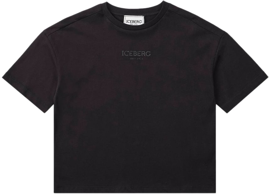 Iceberg KIDS - Black short-sleeved T-shirt with Tom from Looney Tunes design Zwart