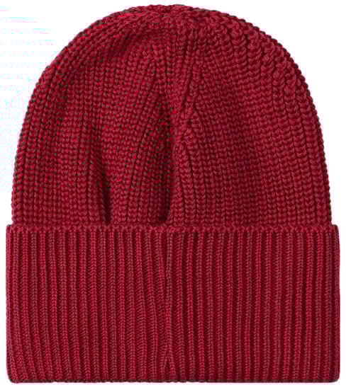 Iceberg KIDS - Red wool beanie hat with black patch and Iceberg logo Rood