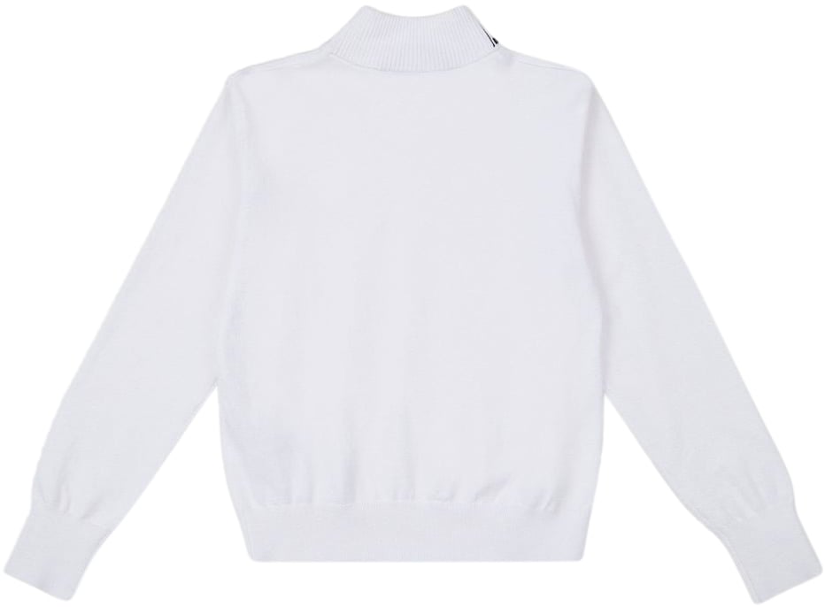 Iceberg KIDS - Optical white mock turtleneck with contrasting jacquard Iceberg logo Wit