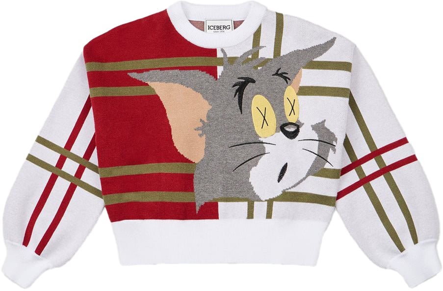 Iceberg KIDS - Vanilla Crewneck Sweater with Looney Tunes Tom Wit