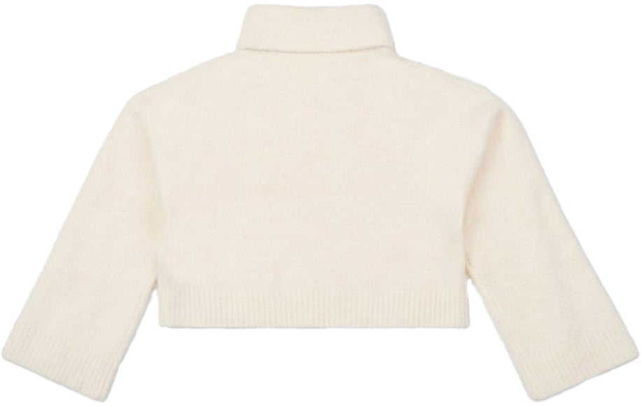 Iceberg KIDS - Vanilla Turtleneck Sweater with Contrasting Trim Wit