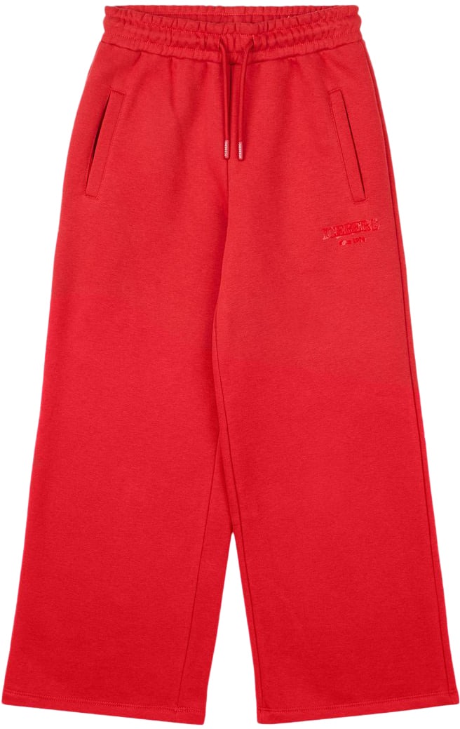 Iceberg KIDS - Red wide-leg jersey pants with drawstring Rood