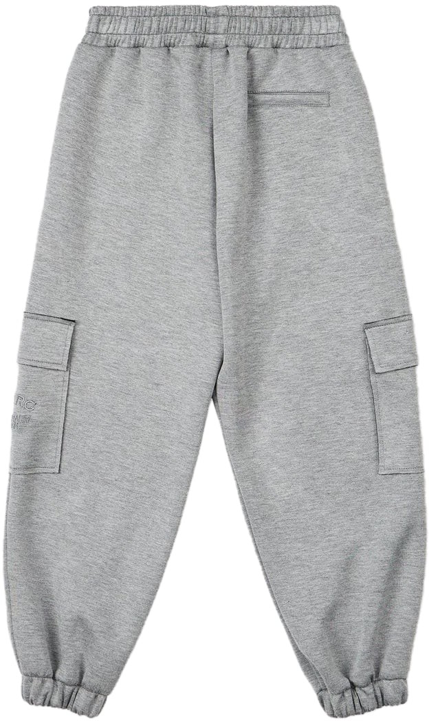 Iceberg KIDS - Dark melange gray cargo pants with elastic trim Grijs