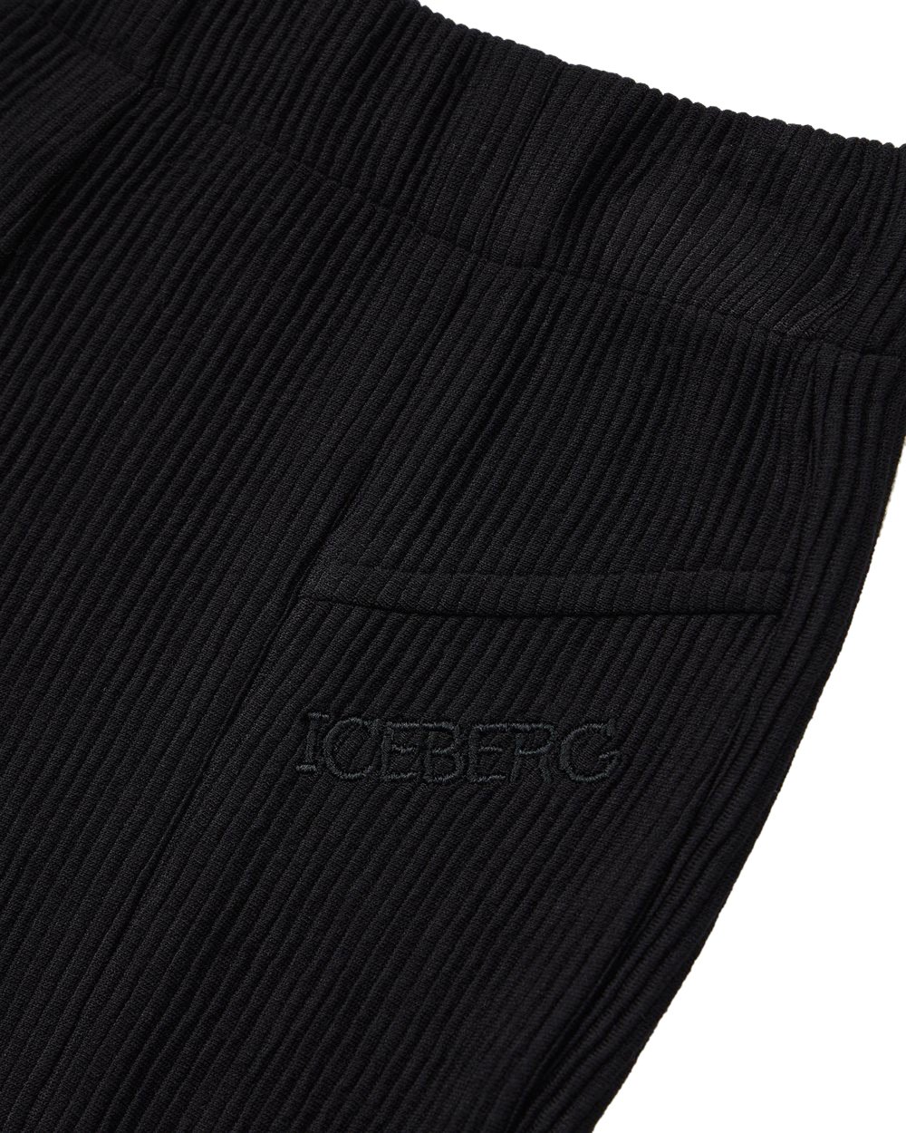Iceberg KIDS - Black low-rise flared trousers Zwart