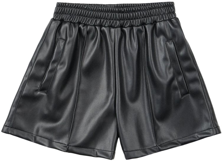 Iceberg KIDS - Black boxer shorts in shiny fabric Zwart