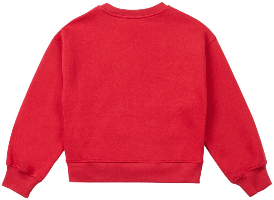 Iceberg KIDS - Red crewneck sweatshirt with tone-on-tone Iceberg logo on the front Rood